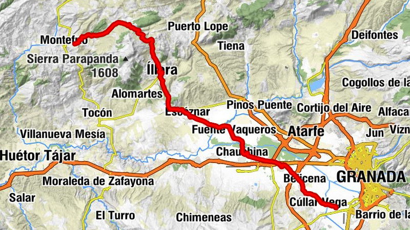 Armilla - Churriana de la Vega - Gabia Grande - Montefrío