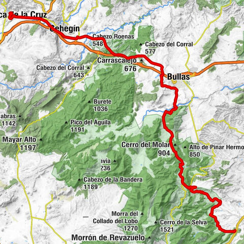 Canapé del Castillo - Caravaca de la Cruz - Cabezo Roenas - Bullas