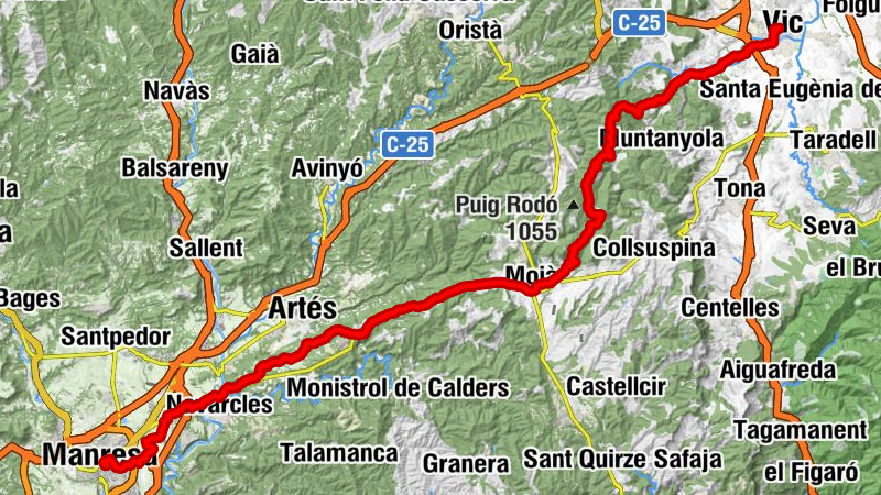 Vic - Puig Espeltós - Sant Vicenç Màrtir - Manresa