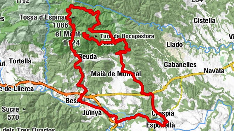 Sant Martí - el Mont - Coll de Finestrelles - Sant Llorenç de Sous