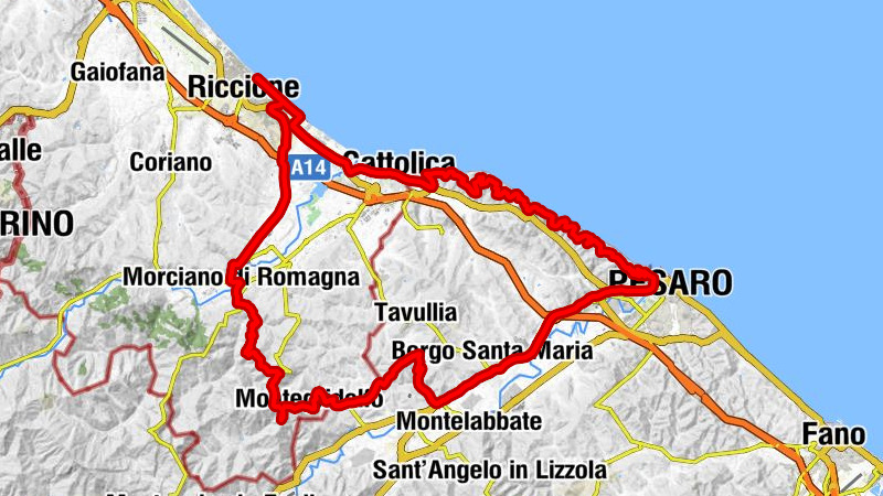 Riccione - Monte di San Bartolo - Monte Trebbio - La Montagnola