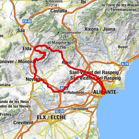 Alacant Terminal - Iglesia evangélica Filadelfia - Iglesia Parroquial Nuestra Señora de las Nieves - Coll de les Morenes