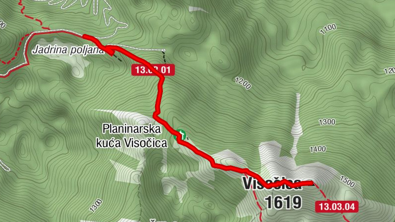 Lički Čitluk - Planinarska kuća Visočica - Visočica