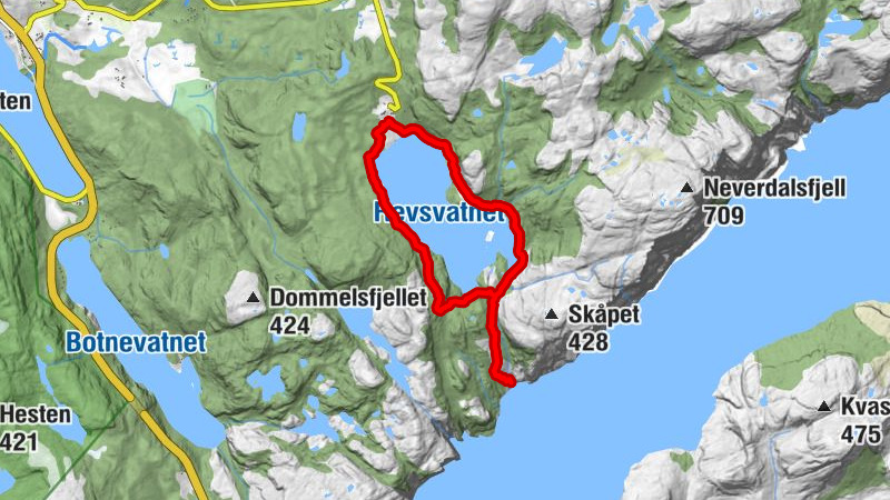 Preikestolhytta - Veslebu - Vatne