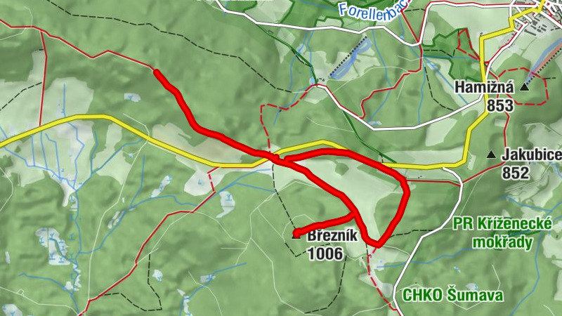 Chata Rovina - Březník - kostel svatého Vintíře - Dobrá Voda
