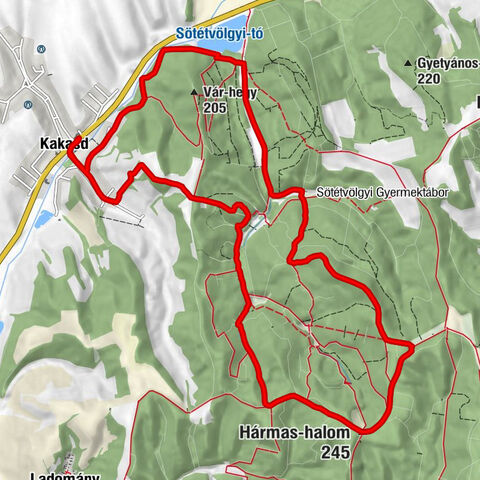 Szent Anna-kápolna - Kakasd - Sötét-völgy - Hármas-halom