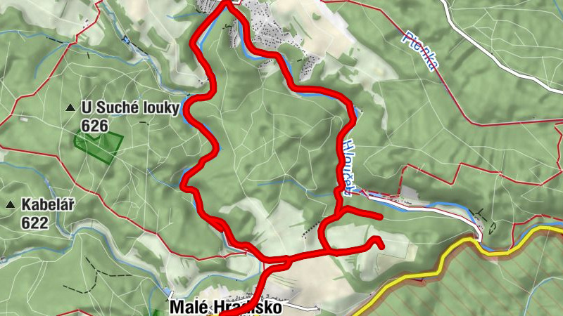 Skřivánkov - Malé Hradisko - Okluky - Panna Maria Růžencová