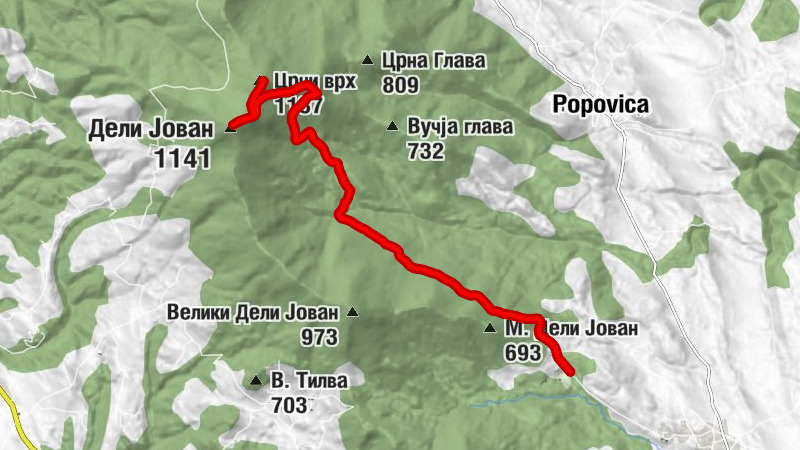 Stevanske livade - Дели Јован - Црни врх