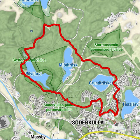 Sipoo - Söderkulla - Kalliomäki - Länsi-Taasjärvi