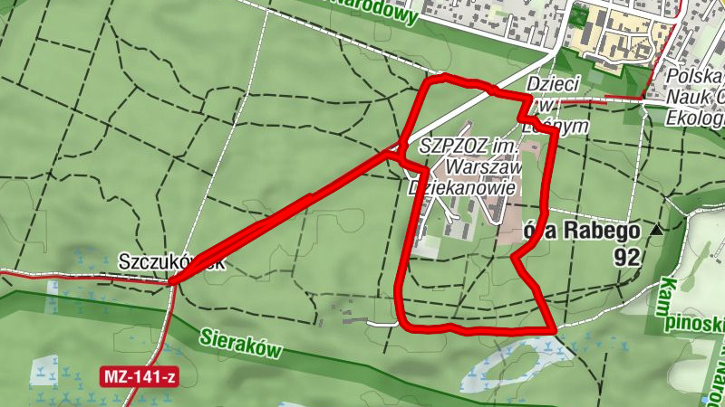 Dziekanów Leśny - Szczukówek - Dziekanów Polski