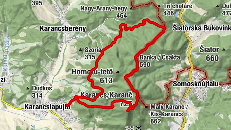 Karancsberény - Karancs/Karanč - Kápolna-hegy - Karancslapujtő