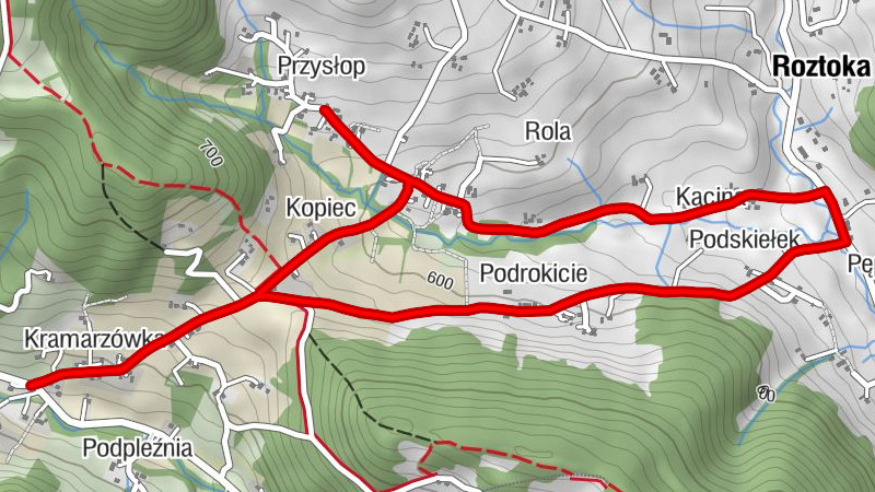 Kramarzówka - Podrokicie - Podskiełek - Pępówka