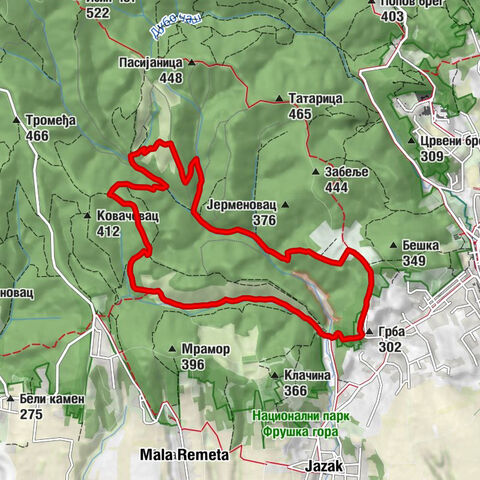Јазак - Надине каскаде - Слап на Срнећем потоку - Слап на Драговачком потоку