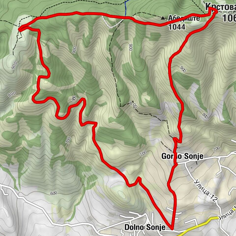 Долно Соње - Абедиште - Горно Соње