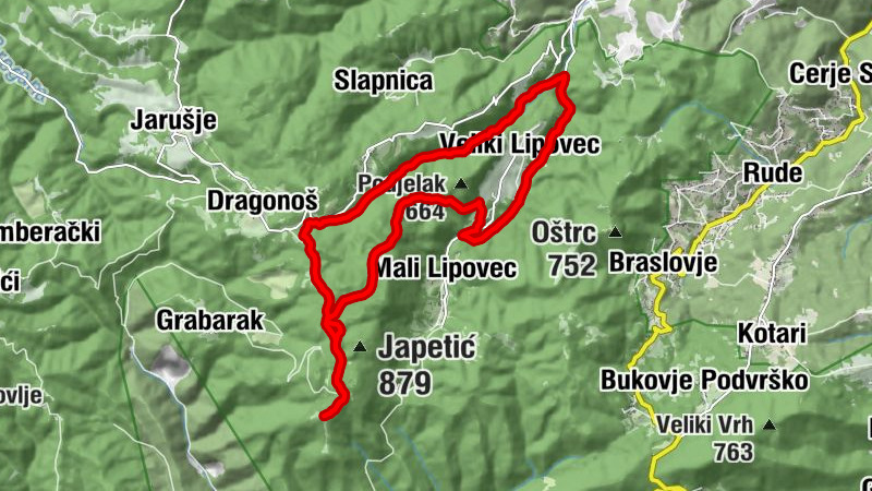 Šipački Breg - Planinarski dom Žitnica - Šoićeva kuća - Veliki Lipovec