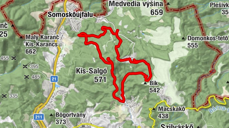Salgóbánya - Bik - Salgó - Szent István király-templom