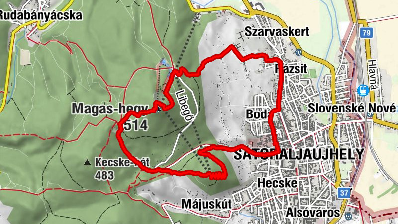 Boda - Magas-hegy - Szárhegy - Sátoraljaújhely