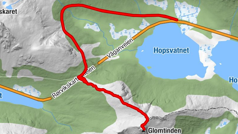 Vågan - Rørvikskaret - Glomtinden