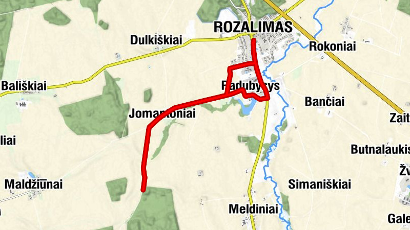 Rozalimas - Padubysys - Jomantoniai - Tirkšlioniai