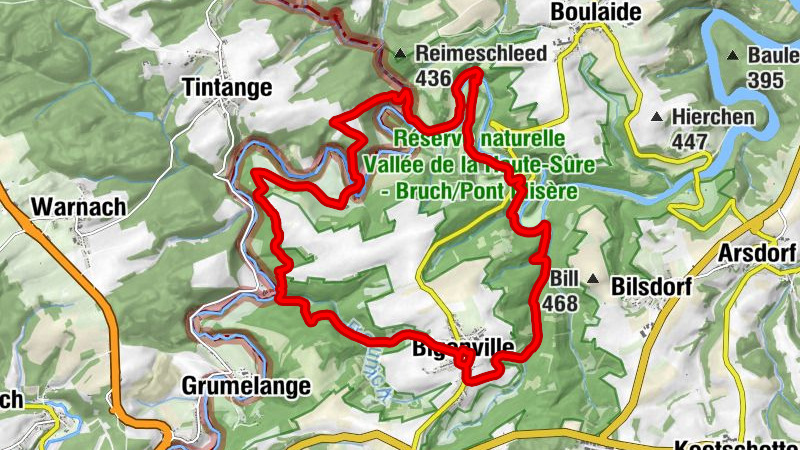 Saint-Quirin - Moulin de Bigonville - Millefiels - Bigonville