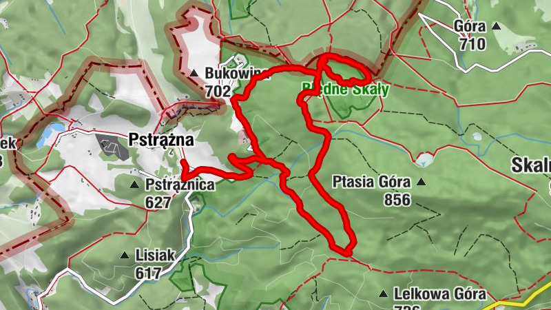 Pstrążna - Bukowina Kłodzka - Schronisko Górskie KALWINKA
