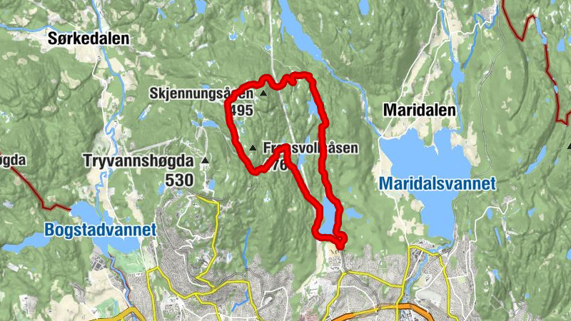 Oslo - Stranden - Heggehullet - Frønsvollstråkka