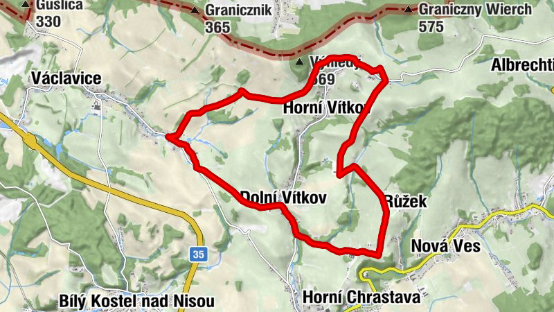 Nová Ves u Chrastavy - Růžek - Vysoká - Dolní Vítkov