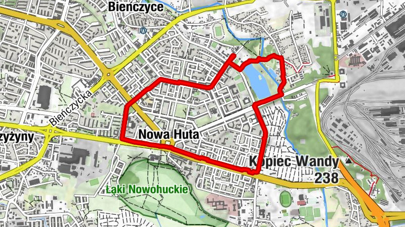 Zalew Nowohucki - Osiedle Zielone - Kościół Boży „Syloe” - Kościół Świętego Jana Chrzciciela i Matki Bożej Szkaplerznej