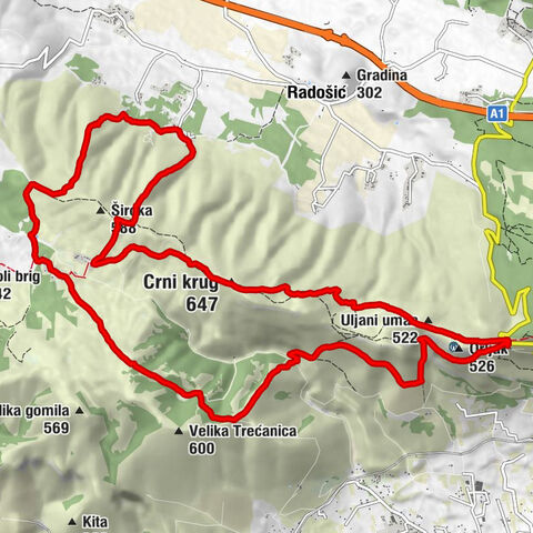Planinarski dom Malačka - Crni krug - Uljani umac - Orljak