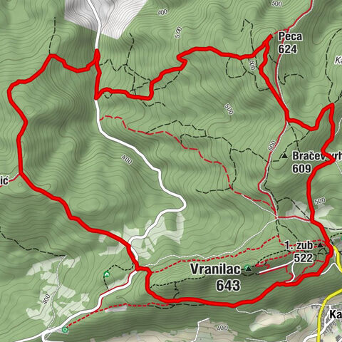 Kalnik - 1. zub - Peca - Planinarski dom Kalnik