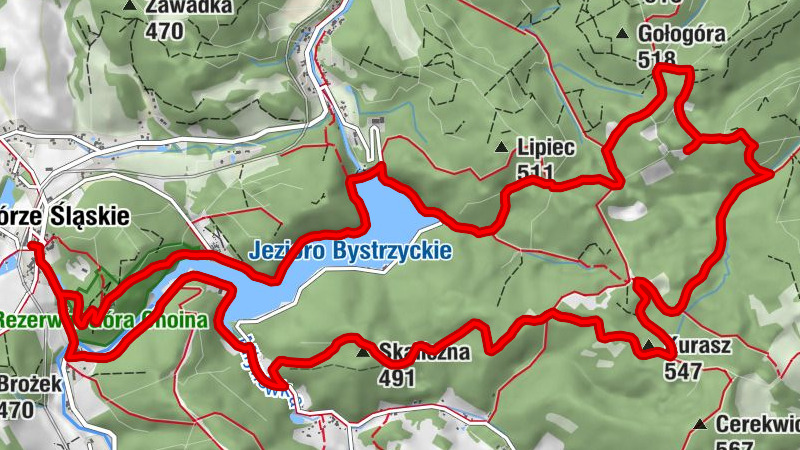 Zagórze Śląskie - pod Zamkiem - Kurasz - Skaliczna