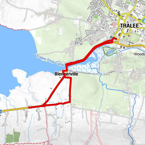 Tralee - Blennerville - Tonevane - Tonevane Cross