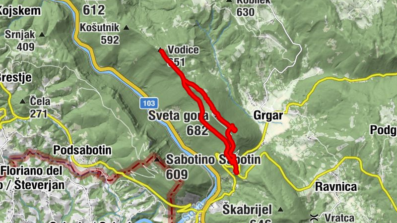 Gostilna na Prevalu - Frančiškov hrib - Sveta gora - Vodice
