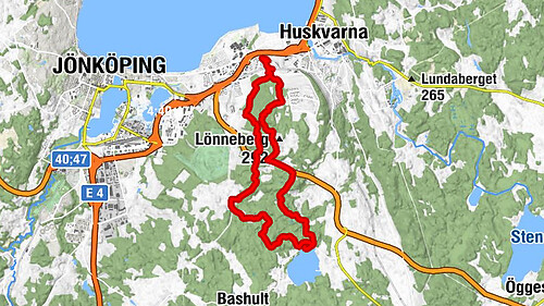 Huskvarna - Österängen - Kungsängen - Riddersberg