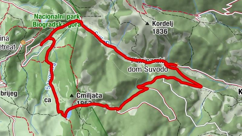 Planinarski dom Suvodo - Ržine - Desin do - Kurikućki katun