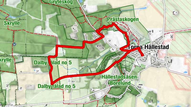 Söderkrok - Sånakull - Torna Hällestad - Boklunden