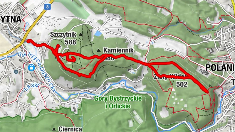 Szczytna - Piekielna Góra - Ślepowron - Złoty Widok