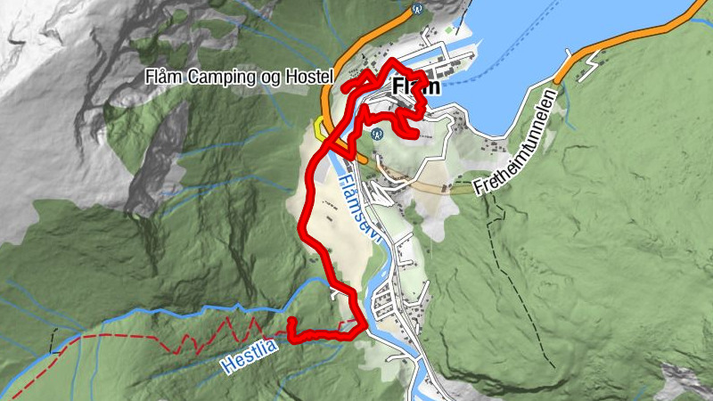 Wanderung von Flåm zum Brekkefossen!