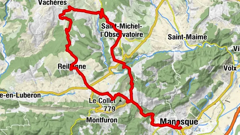 Cycling route n°2- Haute Provence circuit