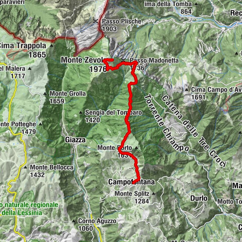 Campofontana-Monte Zevola via Cima Lobbia back and forth