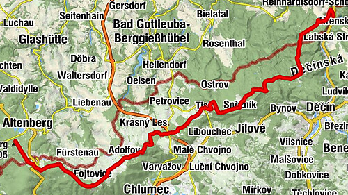 Die Hohe Tour - Skitour vom Kahleberg 905m ins Elbtal
