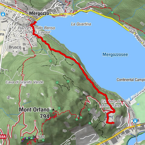 The "Blue Path" from Mergozzo to Montorfano
