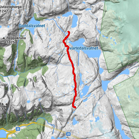 Halber Weg zum Gipfel des Hundsøyra
