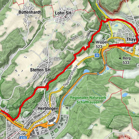 Stone Age Trail Route Kesslerloch-Schweizersbild