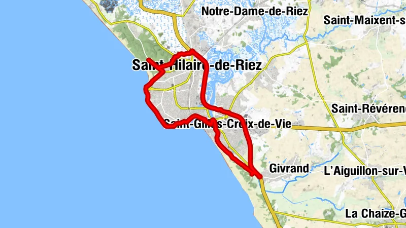 Circuit around Saint Gilles Croix de Vie