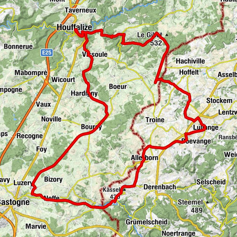 Pistes cyclables belges et chemins de forêts au Luxembourg