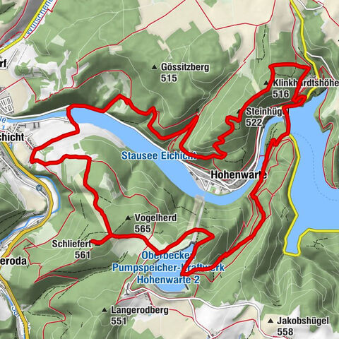 Rundtour Stausee Eichicht - Staumauer Hohenwarte