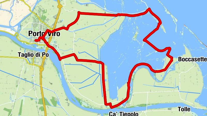 Il Parco Regionale Veneto del Delta del Po - giro ad anello