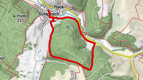 Elsenfeld district Schippach: past Himmelthal Monastery - through the monastery forest and the St. Pius Church back to the parking lot