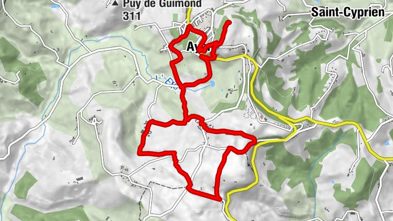 Hike of the côteaux d'Ayen